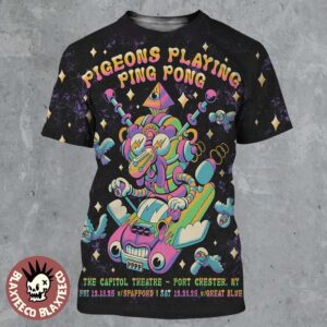 Pigeons Playing Ping Pong Port Chester New York 2025 Event Poster At The Capitol Theatre On December 19 And 20 2025 All Over Print Shirt