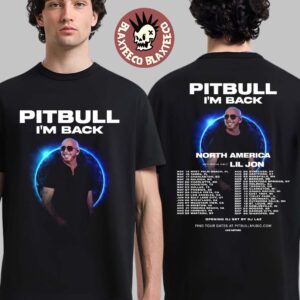 Pitbull I’m Back North America Tour 2026 City Dates Two Sided T-Shirt