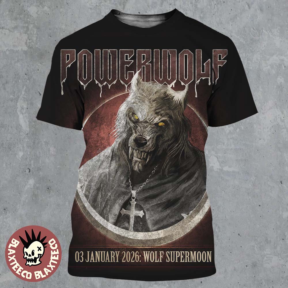 Powerwolf The Wolf Supermoon On 3 January 2026 All Over Print Shirt Powerwolf The Wolf Supermoon On 3 January 2026 All Over Print Shirt
