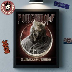 Powerwolf The Wolf Supermoon On 3 January 2026 Home Decor Poster Canvas