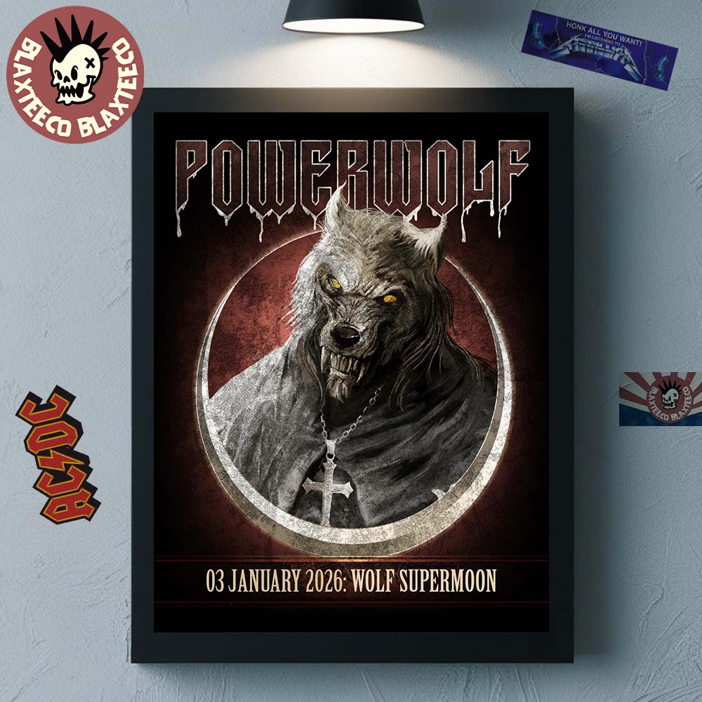 Powerwolf The Wolf Supermoon On 3 January 2026 Home Decor Poster Canvas Powerwolf The Wolf Supermoon On 3 January 2026 Home Decor Poster Canvas