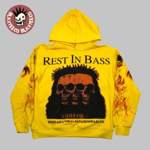 Praiseche Rest In Bass Is The Last Sense Alive Gavin Skull Yellow Hoodie