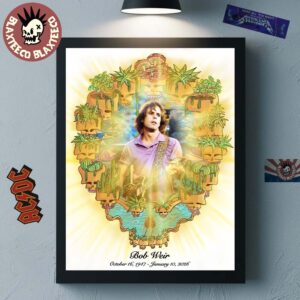 RIP Bob Weir Tribute Rest In Peace I Was Gifted With A Life That Was Full Of Adventure October 16 1947 To January 10 2026 Poster Canvas