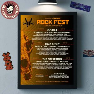 Rock Fest Wisconsin 2026 Amplify Your Soul Full Lineup On July 15 16 17 18 2026 In Cadott Wisconsin 2026 Home Decor Poster Canvas
