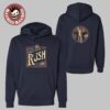 Rush 50th Anniversary Merch R50 Studio Logo List Two Sided T-Shirt
