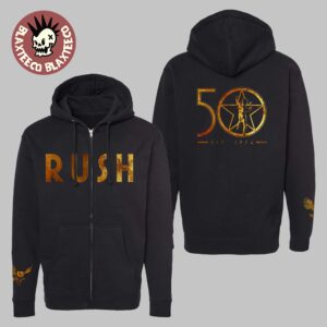 Rush 50th Anniversary Merch R50 Zip Hoodie