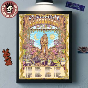 Saxsquatch Party Animal Tour 2026 North America Schedule Dates Home Decor Poster Canvas
