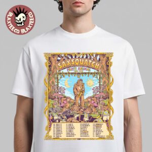 Saxsquatch Party Animal Tour 2026 North America Schedule Dates T-Shirt