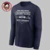 Seattle Seahawks Nike 2025 NFC Champions Glory Shield Helmet Navy T-Shirt