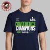 Seattle Seahawks Nike 2025 NFC Champions Glory Shield Helmet Navy T-Shirt
