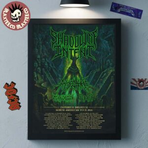 Shadow Of Intent Imperium Delirium North American Tour 2026 City Dates Home Decor Poster Canvas