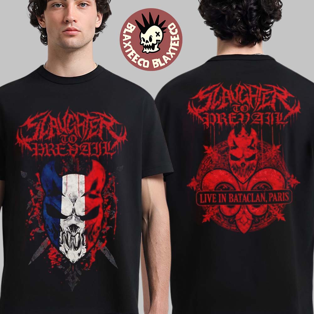 Slaughter To Prevail Paris 2026 Pop Up Shop Tee At Bataclan In Paris France On 12 January 2026 The Grizzly Winter Tour T-Shirt Slaughter To Prevail Paris 2026 Pop Up Shop Tee At Bataclan In Paris France On 12 January 2026 The Grizzly Winter Tour T-Shirt