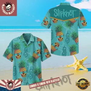 Slipknot Bad Ass Green Pineapple Hawaiian Aloha Shirts
