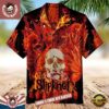 Slipknot Flowers Tropical Pattern Black And Grey Summer Hawaiian Shirt