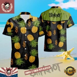 Slipknot Green Pineapple With Logo Pattern Summer Hawaiian Shirt