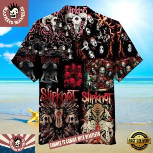 Slipknot Rock Band Horror Collage Summer Hawaiian Shirt