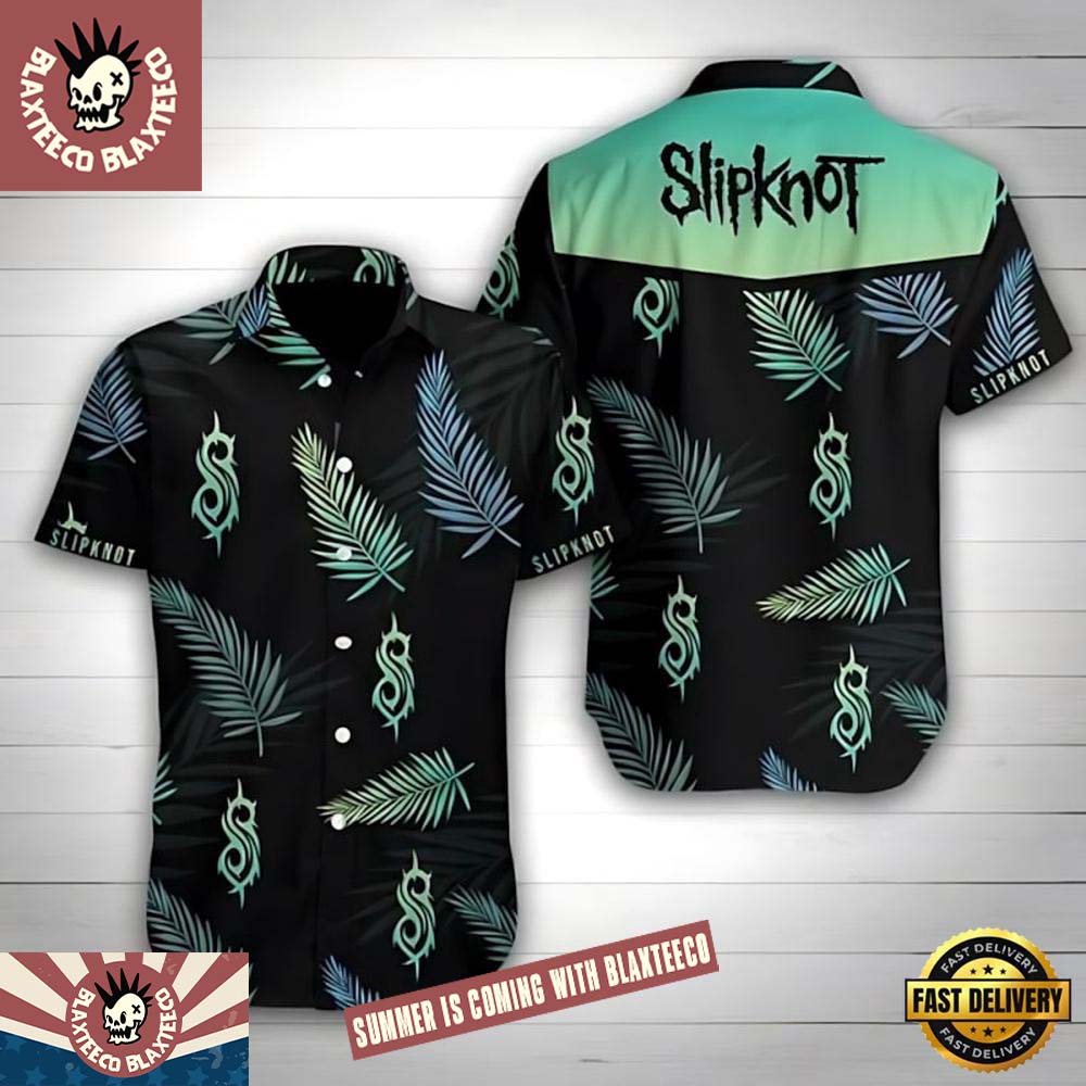 Slipknot Rock Band Palm Shadows Radiant Summer Hawaiian Shirt Slipknot Rock Band Palm Shadows Radiant Summer Hawaiian Shirt