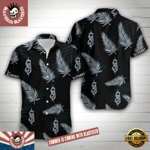Slipknot Rock Band Tropical Pattern Black Summer Hawaiian Shirt