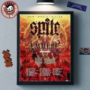 Spite New World Killer Tour 2026 United States Tour City Dates Home Decor Poster Canvas