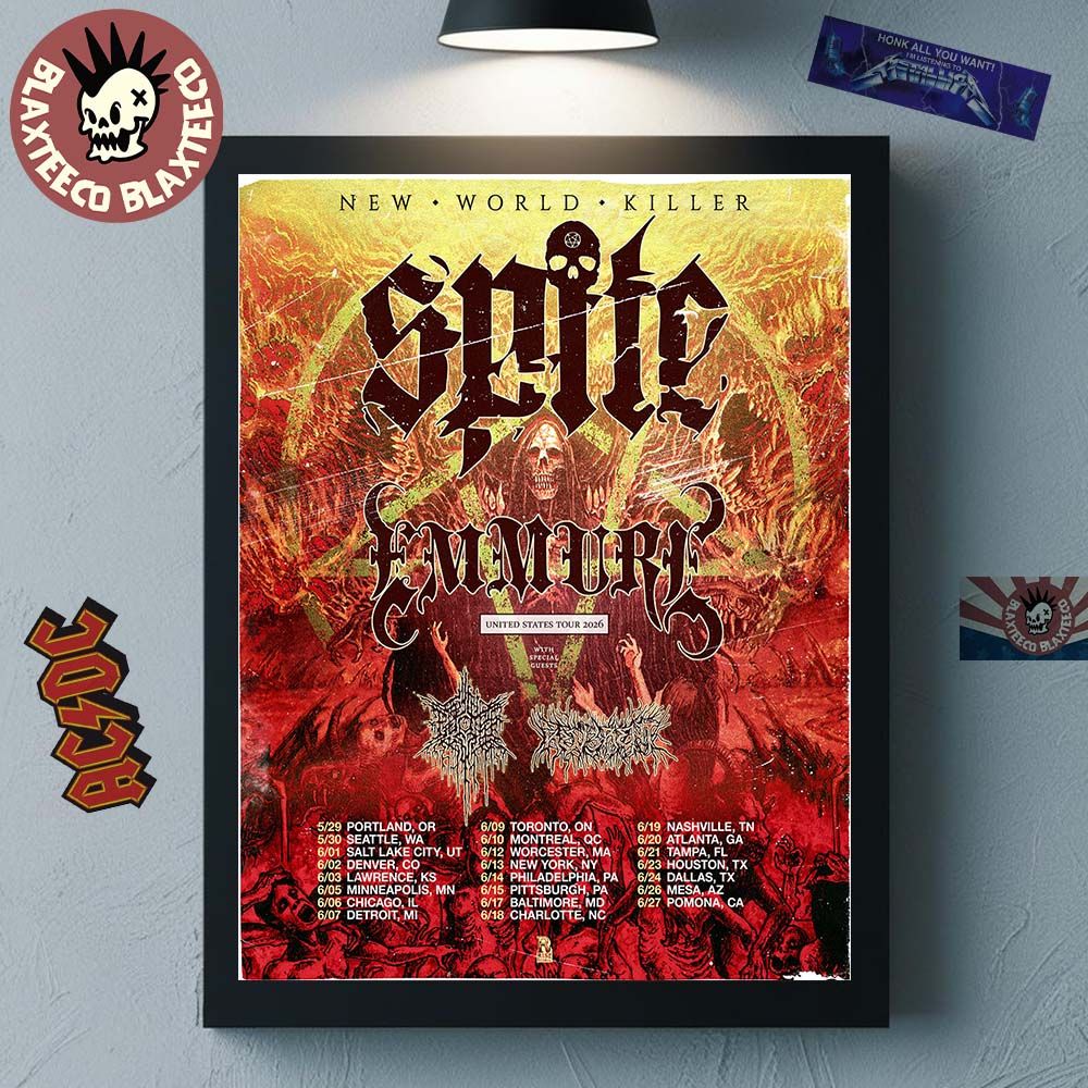 Spite New World Killer Tour 2026 United States Tour City Dates Home Decor Poster Canvas Spite New World Killer Tour 2026 United States Tour City Dates Home Decor Poster Canvas