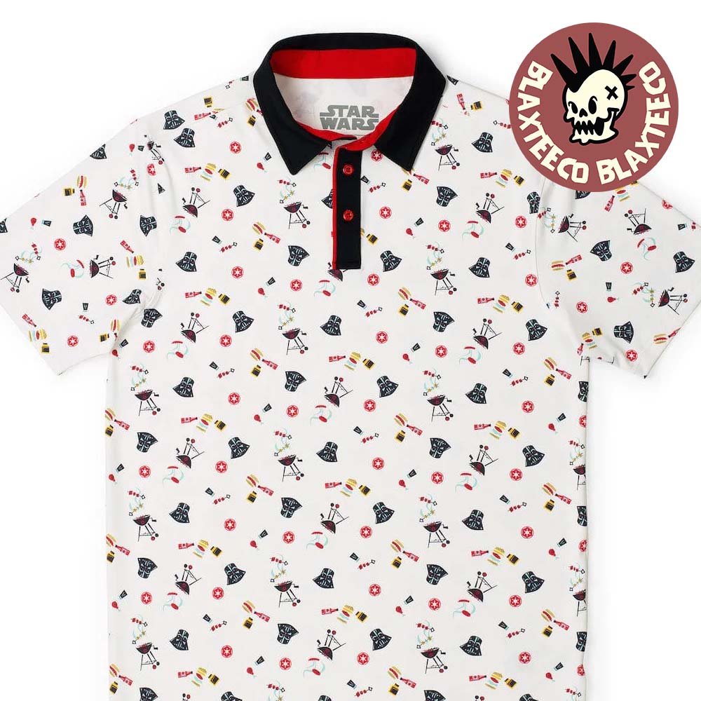 Star Wars RSVLTS Darth Vader Grillin' Like a Villain All Day Polo Shirt Star Wars RSVLTS Darth Vader Grillin' Like a Villain All Day Polo Shirt