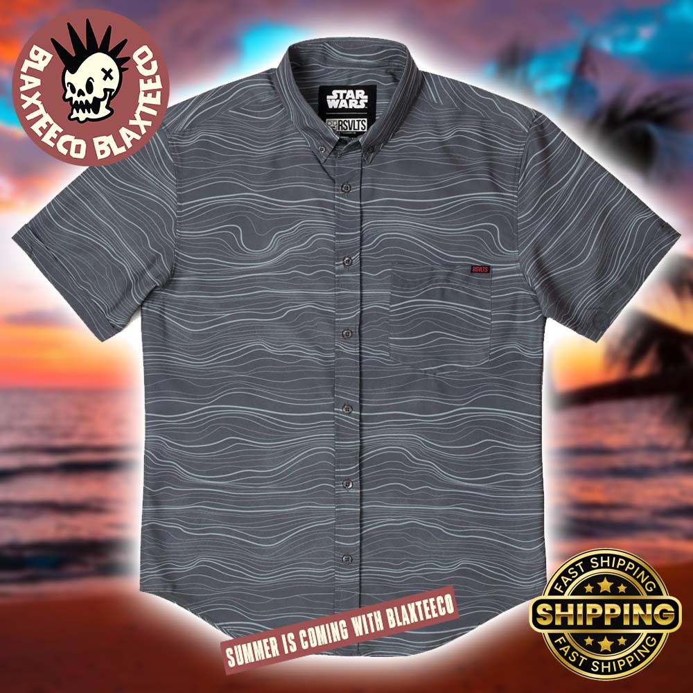 Star Wars RSVLTS Mandalorian Beskar Steel Button Short Sleeve Summer Hawaiian Shirt Star Wars RSVLTS Mandalorian Beskar Steel Button Short Sleeve Summer Hawaiian Shirt