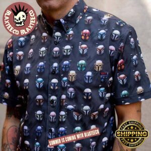 Star Wars RSVLTS Mandalorian Helmets This Is The Way Button Short Sleeve Hawaiian Shirt