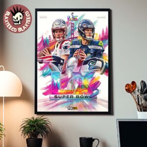Super Bowl LX 2026 Patriots Vs Seahawks Matchup On Feb 8 2026 At Levi’s Stadium Santa Clara California Poster Canvas