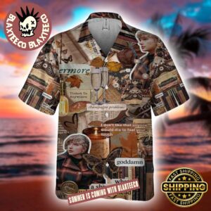 Taylor Swift Evermore Stickers Retro Style Gift For Fans Hawaiian Shirt
