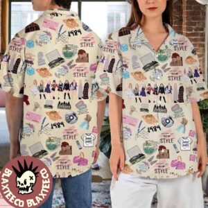 Taylor Swift Revolution Iconic Symbols Vintage Hawaiian Shirt