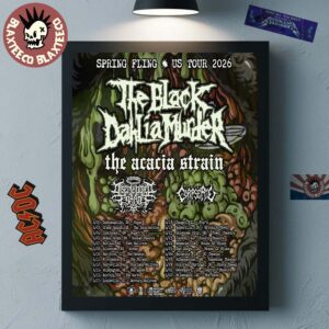 The Black Dahlia Murder Spring Fling US Tour 2026 City Dates Home Decor Poster Canvas