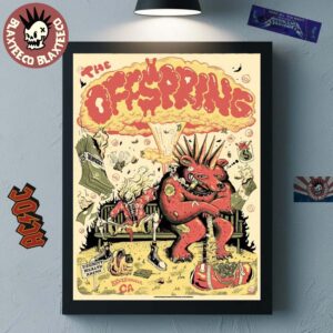 The Offspring Bakersfield California 2026 Venue Poster At Dignity Health Arena On January 16 2026 Home Decor Poster Canvas