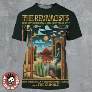 The Revivalists New Orleans Los Angeles 2025 Both Nights Venue Poster At Orpheum Theater On December 30 And 31 2025 New Years Eve Shows All Over Print Shirt