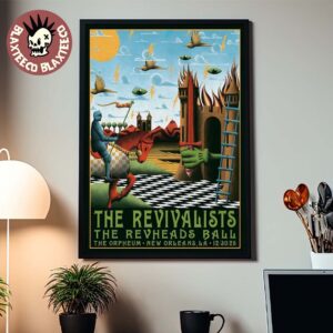 The Revivalists New Orleans Los Angeles 2025 Night 1 Venue Poster At Orpheum Theater On December 30 2025 Home Decor Poster Canvas