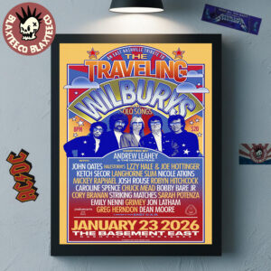 The Traveling Wilburys Nashville Tennessee 2026 Event Poster At The Basement East On January 23 2026 Home Decor Poster Canvas