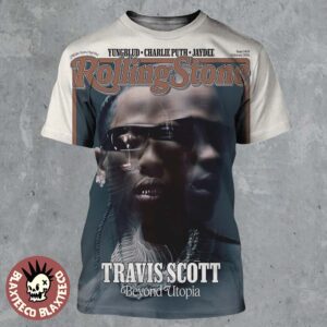 Travis Scott Graces The Cover Of Rolling Stone Magazine Beyond Utopia Issue 1408 February 2026 All Over Print Shirt