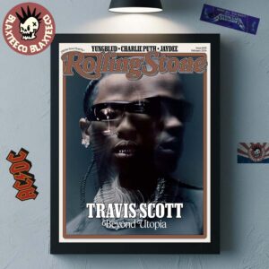 Travis Scott Graces The Cover Of Rolling Stone Magazine Beyond Utopia Issue 1408 February 2026 Home Decor Poster Canvas