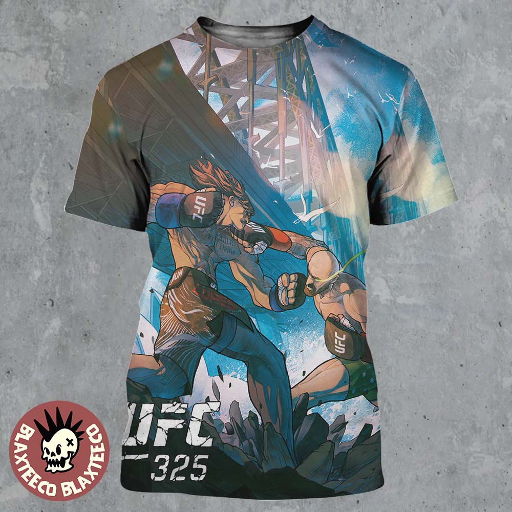 UFC 325 Volkanovski Vs Lopes 2 Artist Series Comic Style Art All Over Print Shirt UFC 325 Volkanovski Vs Lopes 2 Artist Series Comic Style Art All Over Print Shirt