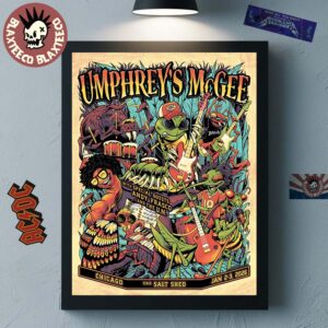 Umphrey’s McGee Chicago Illinois 2026 Venue Poster At The Salt Shed On January 2 And 3 2025 Home Decor Poster Canvas