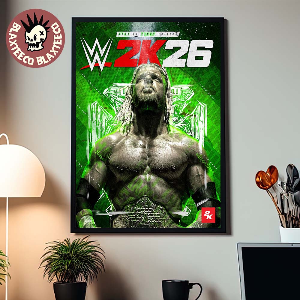 WWE 2K26 King Of Kings Edition Triple H Cover Poster Canvas WWE 2K26 King Of Kings Edition Triple H Cover Poster Canvas