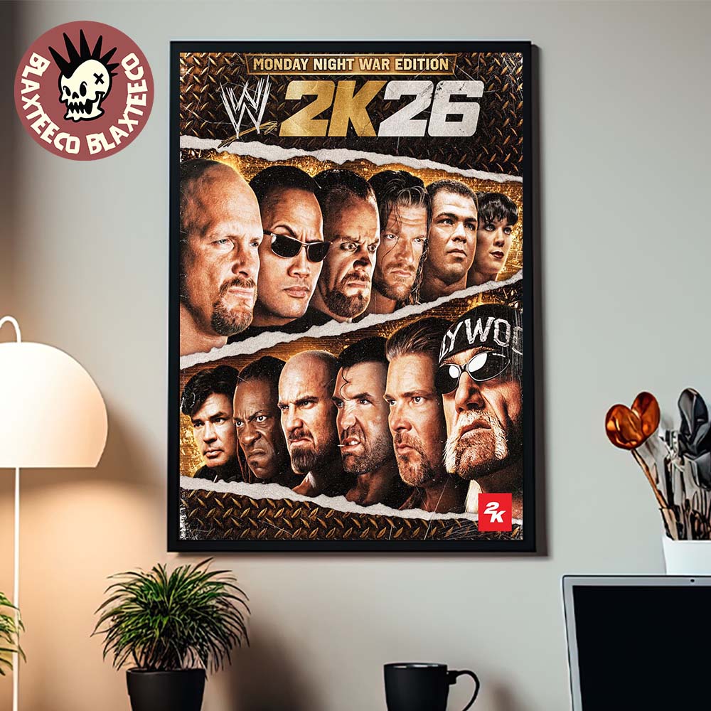 WWE 2K26 Monday Night War Edition Cover Poster Canvas WWE 2K26 Monday Night War Edition Cover Poster Canvas
