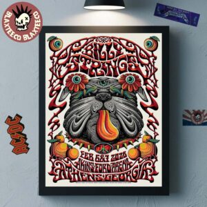 Billy Strings Athens Georgia 2026 Dual Night Poster At Akins Ford Arena On February 6 And 7 2026 Winter Tour Pitbull Floral Eye Art Poster Canvas