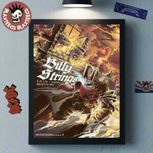 Billy Strings Nashville Tennessee 2026 Bridgestone Arena Night 1 Poster On February 20 2026 Art By Railey Bace Prints Poster Canvas