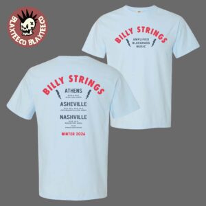 Billy Strings Winter 2026 Tour Merch Amplified Bluegrass T-Shirt
