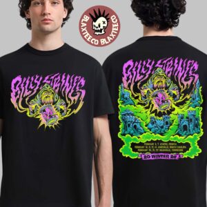 Billy Strings Winter 2026 Tour Merch The Wizard Art With Dates Two Sided T-Shirt