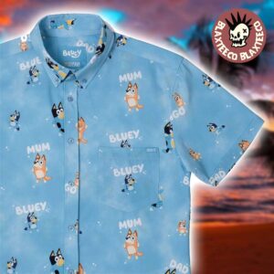 Bluey RSVLTS Meet the Heelers Button Short Sleeve Hawaiian Shirt