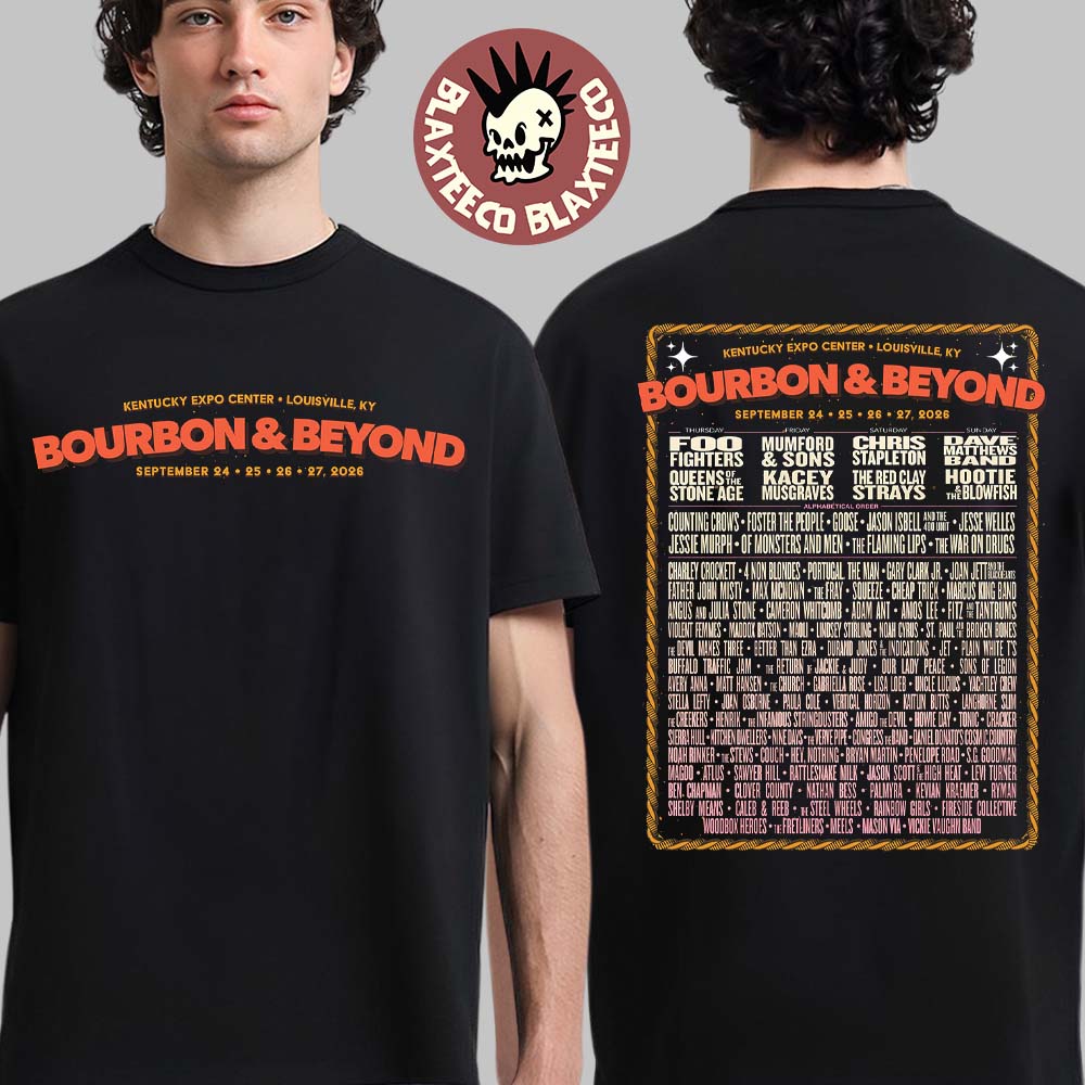Bourbon And Beyond 2026 Festival Full Lineup In Louisville Kentucky At Kentucky Expo Center On September 24 25 26 27 2026 T-Shirt Bourbon And Beyond 2026 Festival Full Lineup In Louisville Kentucky At Kentucky Expo Center On September 24 25 26 27 2026 T-Shirt