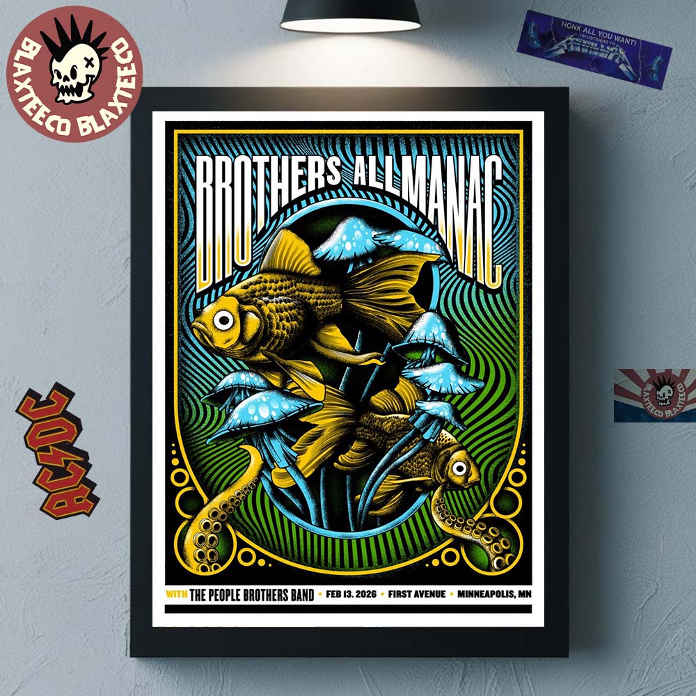 Brothers Allmanac Minneapolis Minnesota 2026 Venue Poster At First Avenue On February 13 2026 Home Decor Poster Canvas Brothers Allmanac Minneapolis Minnesota 2026 Venue Poster At First Avenue On February 13 2026 Home Decor Poster Canvas