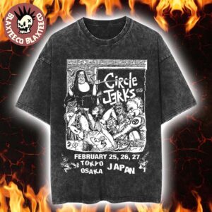 Circle Jerks Japan Tour 2026 Merch Classroom Mineral Wash T-Shirt