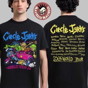Circle Jerks Pizz Hot Rod 2026 World Tour Merch Two Sided T-Shirt